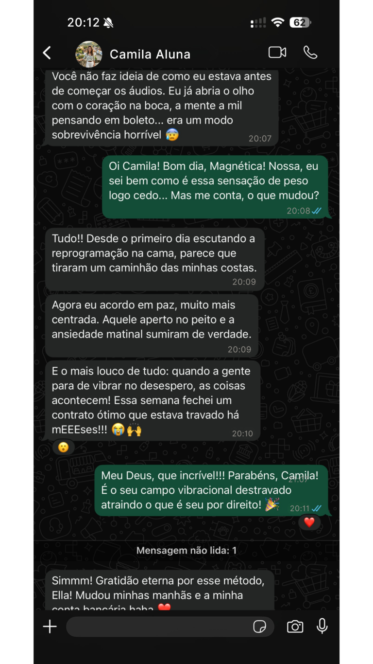 "Desde o primeiro dia escutando na cama, parece que tiraram um caminhão das minhas costas. Fechei um contrato que estava travado há meses."
