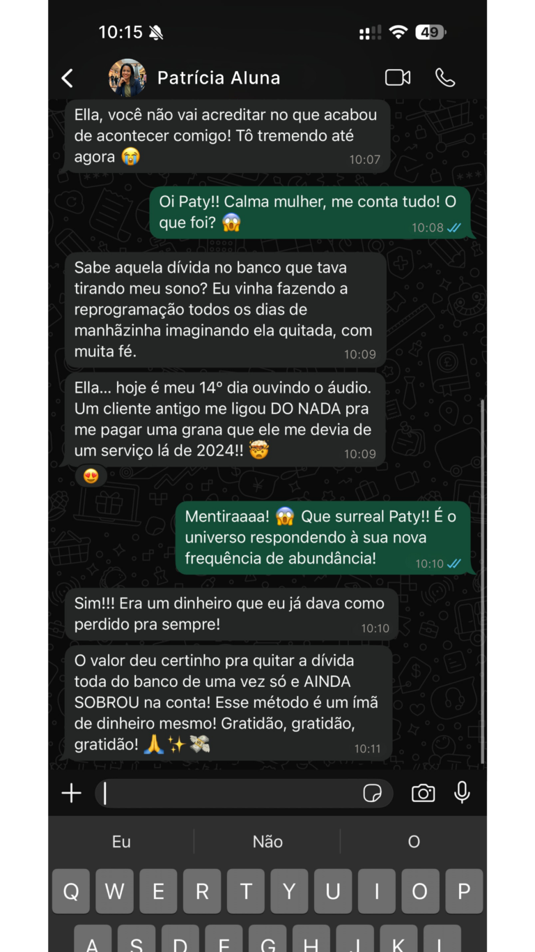 "No 14º dia, um cliente me pagou do nada uma dívida de 2024 que eu já tinha dado como perdida. Deu certinho pra quitar tudo e ainda sobrou."